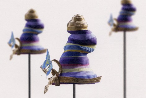 Multi stripe braid hat