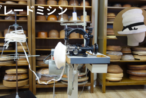 ブレードミシンと帽子