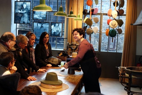 The Hat demonstration at Lyon Musee' 　フェルト帽の作り方デモストレーション