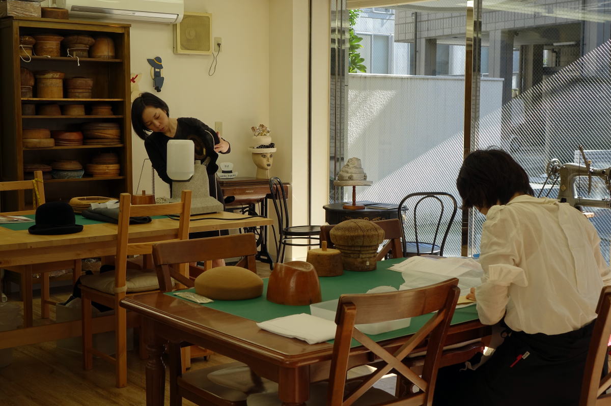 ユミコイトヤマ帽子教室 風景